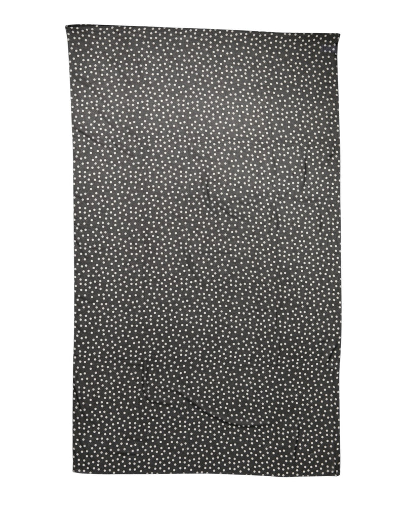 Black Polka Dots Polyester Wrap Shawl Scarf Dolce & Gabbana