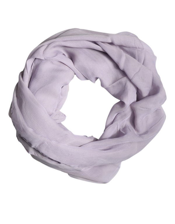 Purple Silk Rectangle Wrap Shawl Scarf Dolce & Gabbana