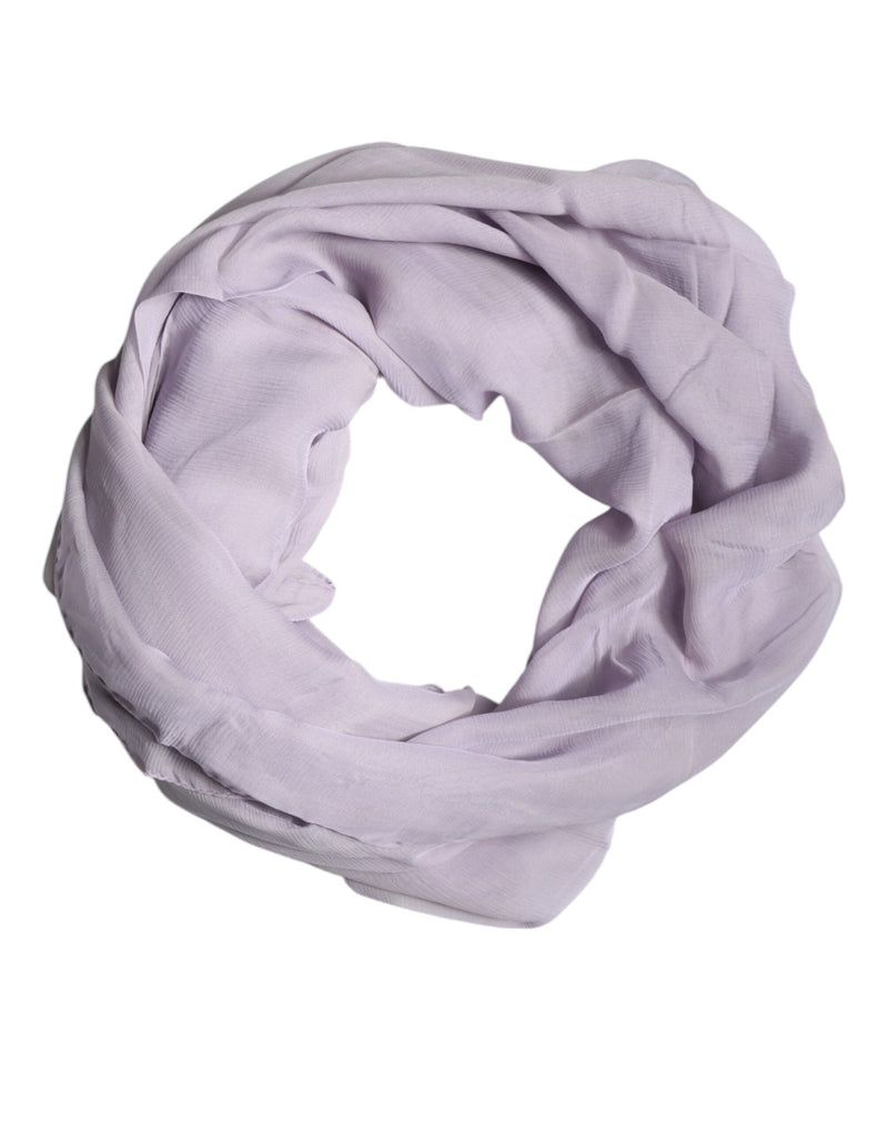 Purple Silk Rectangle Wrap Shawl Scarf Dolce & Gabbana