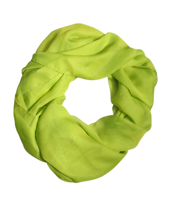 Green Silk Rectangle Wrap Shawl Neck Warmer Scarf Dolce & Gabbana