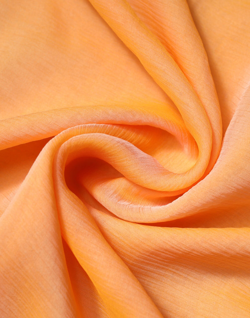 Orange Silk Rectangle Wrap Shawl Scarf Dolce & Gabbana
