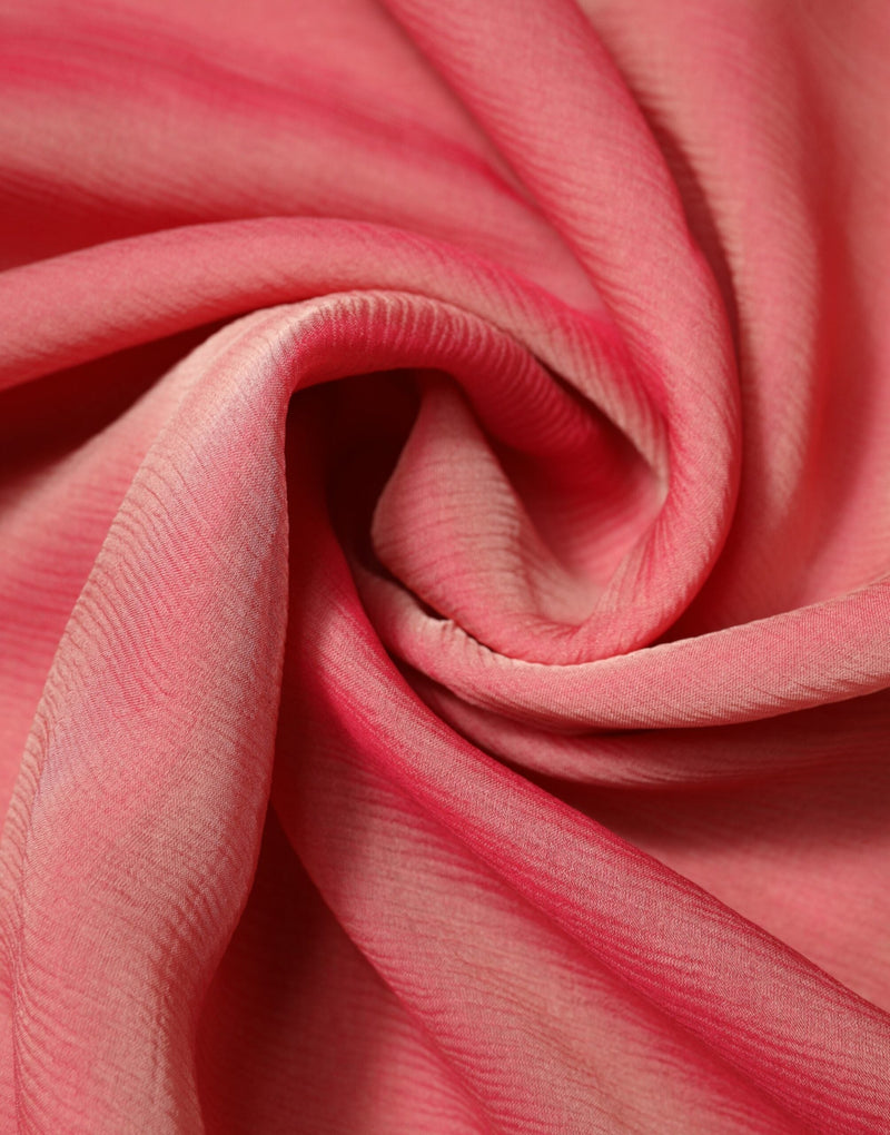 Pink Silk Rectangle Women Wrap Shawl Scarf Dolce & Gabbana