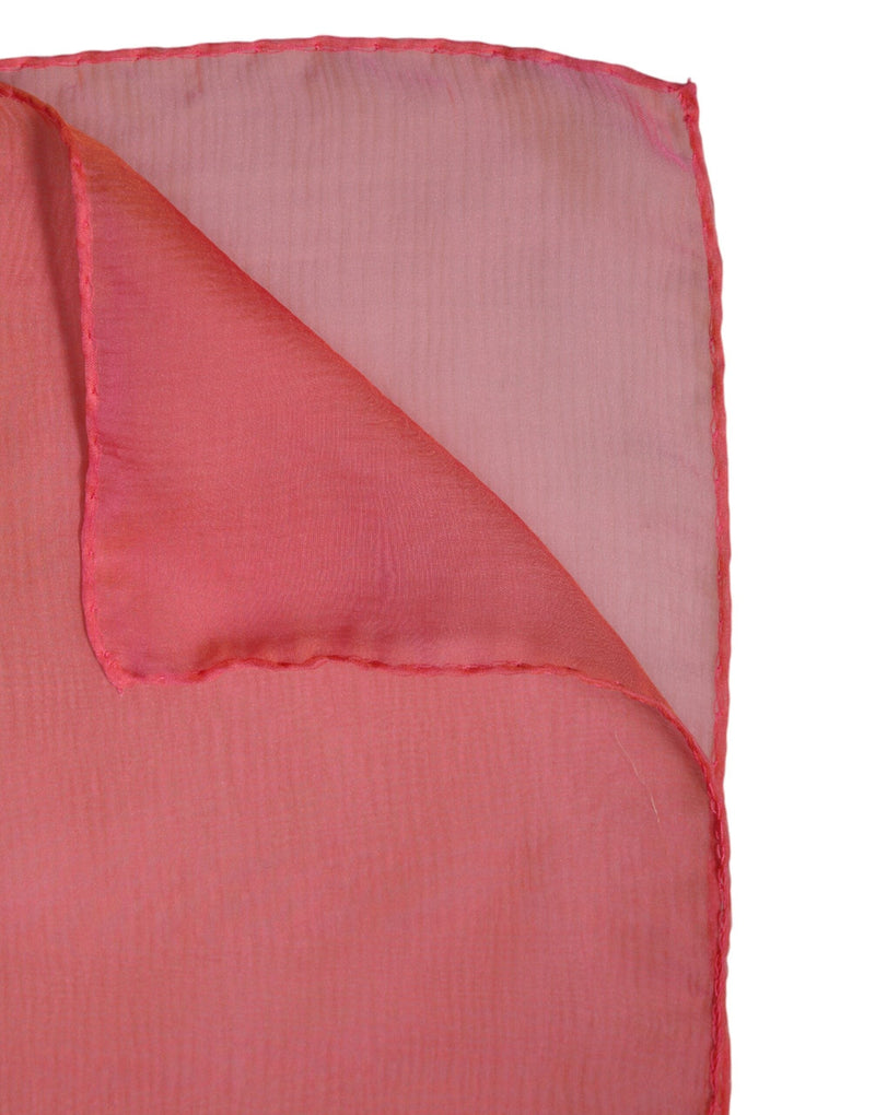Pink Silk Rectangle Women Wrap Shawl Scarf Dolce & Gabbana