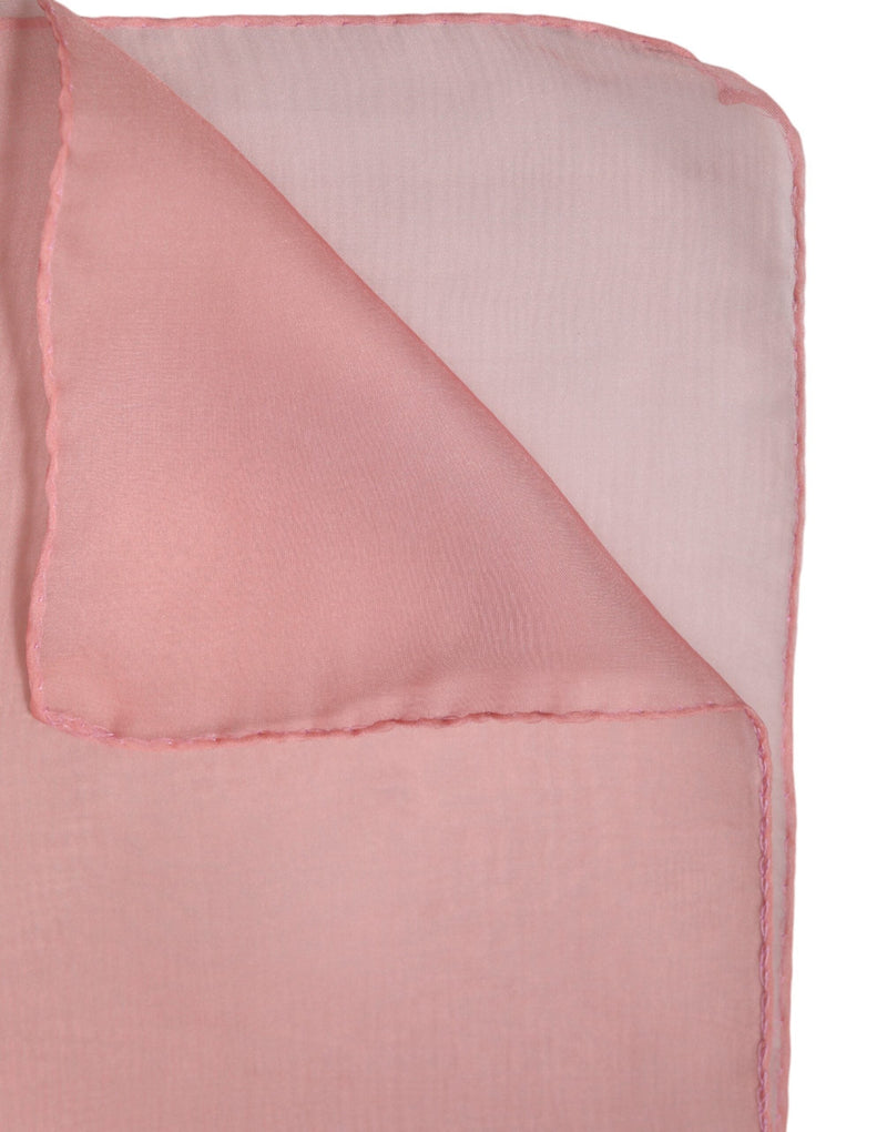 Pink Silk Rectangle Women Wrap Shawl Scarf Dolce & Gabbana