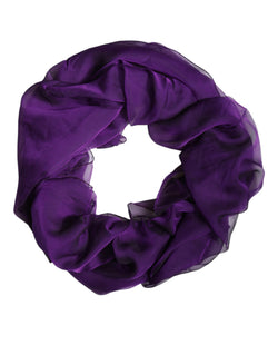 Purple Silk Rectangle Wrap Shawl Scarf Dolce & Gabbana