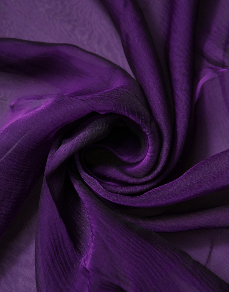 Purple Silk Rectangle Wrap Shawl Scarf Dolce & Gabbana