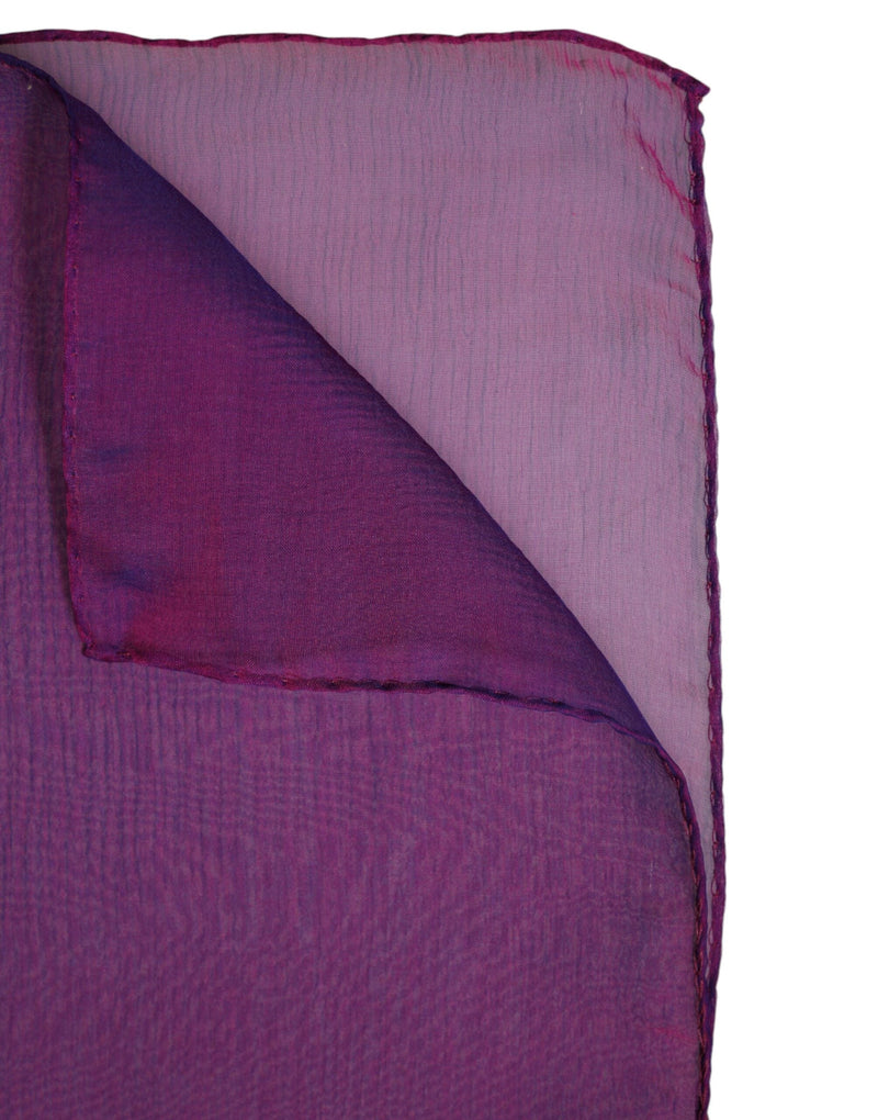 Purple Silk Rectangle Wrap Shawl Scarf Dolce & Gabbana
