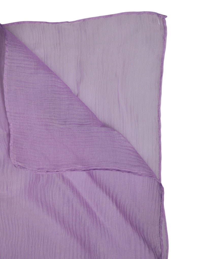 Purple Silk Rectangle Wrap Shawl Scarf Dolce & Gabbana