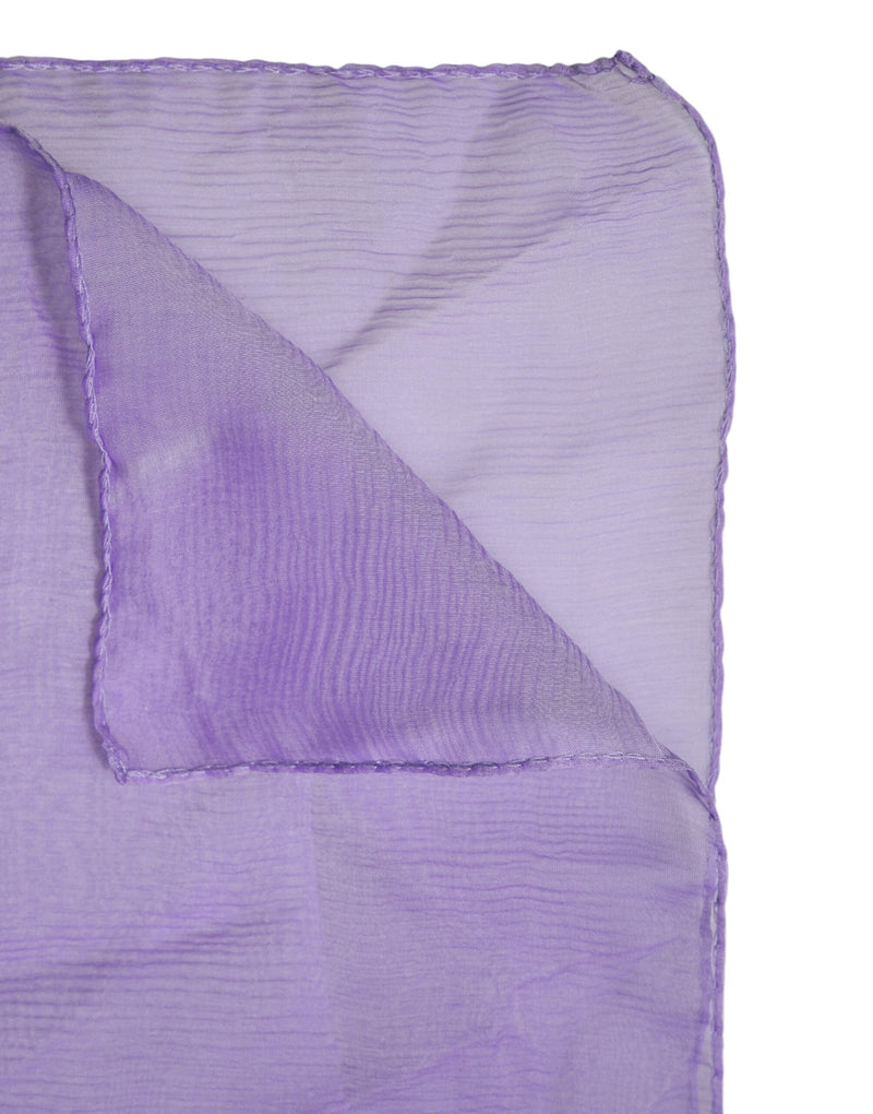 Purple Silk Rectangle Wrap Shawl Scarf Dolce & Gabbana