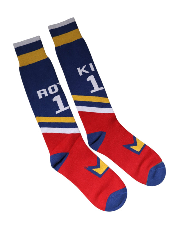 Multicolor Cotton Stretch Over Calf Socks Dolce & Gabbana