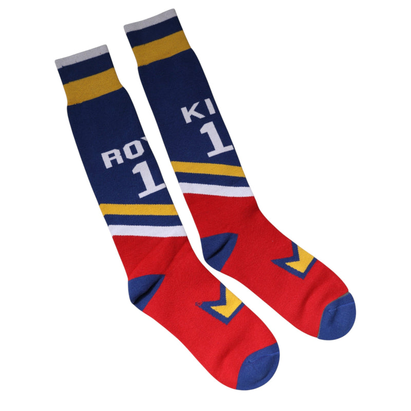 Multicolor Cotton Stretch Over Calf Socks Dolce & Gabbana