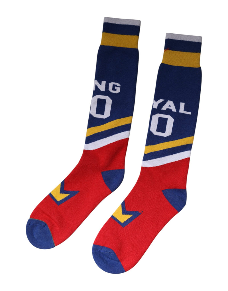 Multicolor Cotton Stretch Over Calf Socks Dolce & Gabbana
