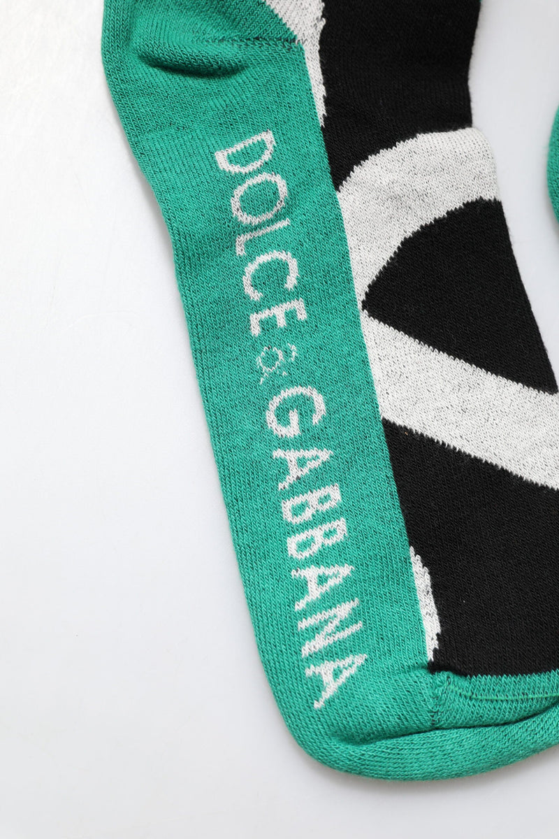 Multicolor Cotton Stretch Over Calf Socks Dolce & Gabbana