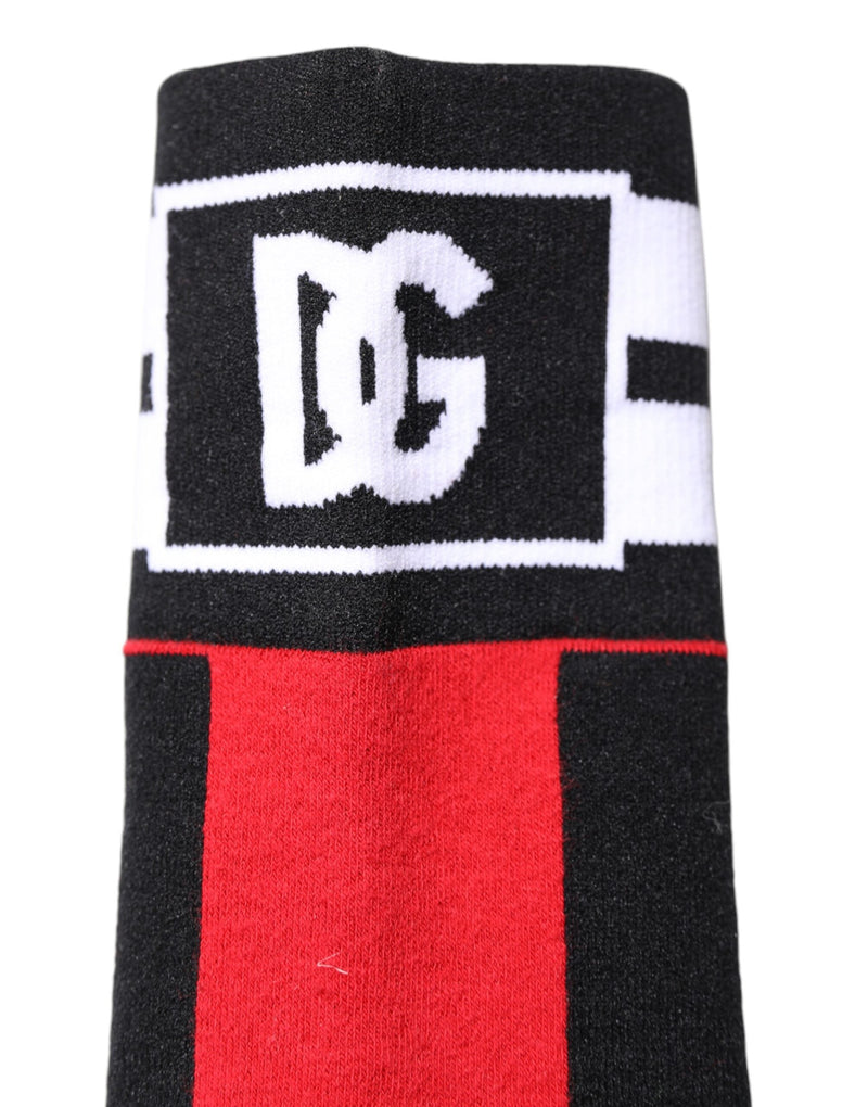 Red Cotton Stretch Printed Socks Dolce & Gabbana