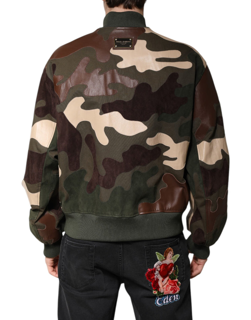 Multicolor Cotton Bomber Full Zip Jacket Dolce & Gabbana