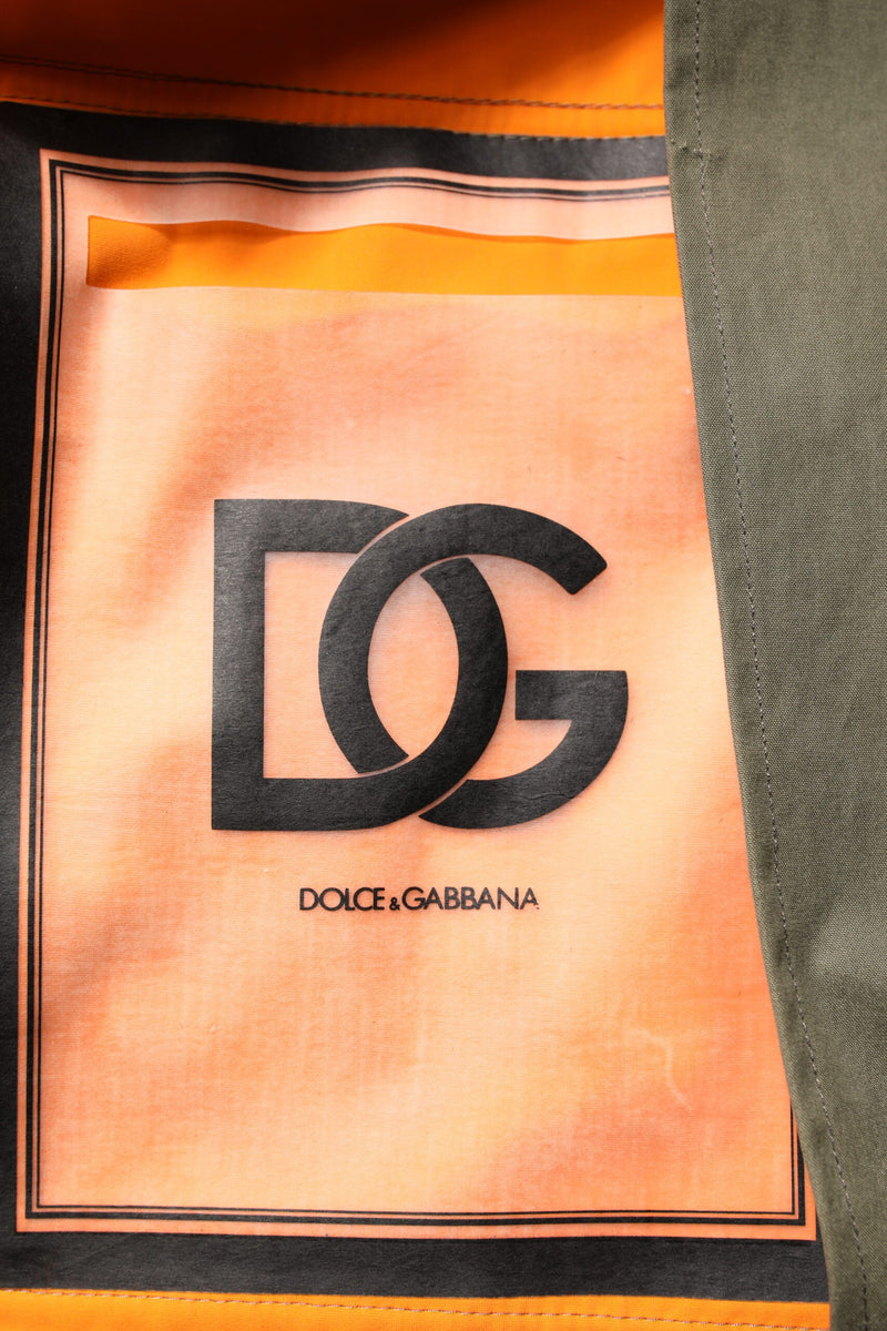 Multicolor Camouflage Button Hooded Jacket Dolce & Gabbana