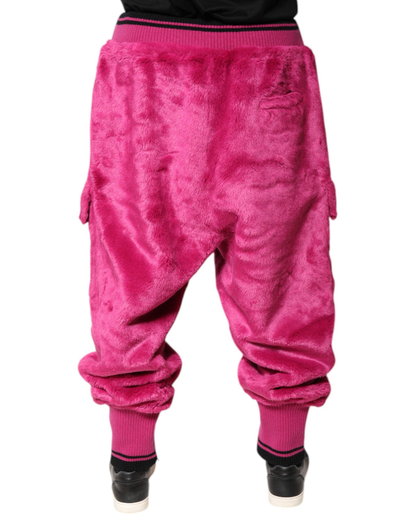Pink Acrylic Cargo Jogging Sweatpants Pants Dolce & Gabbana