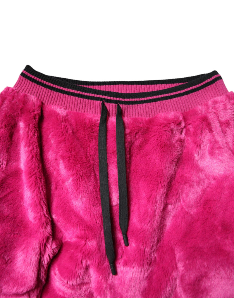 Pink Acrylic Cargo Jogging Sweatpants Pants Dolce & Gabbana