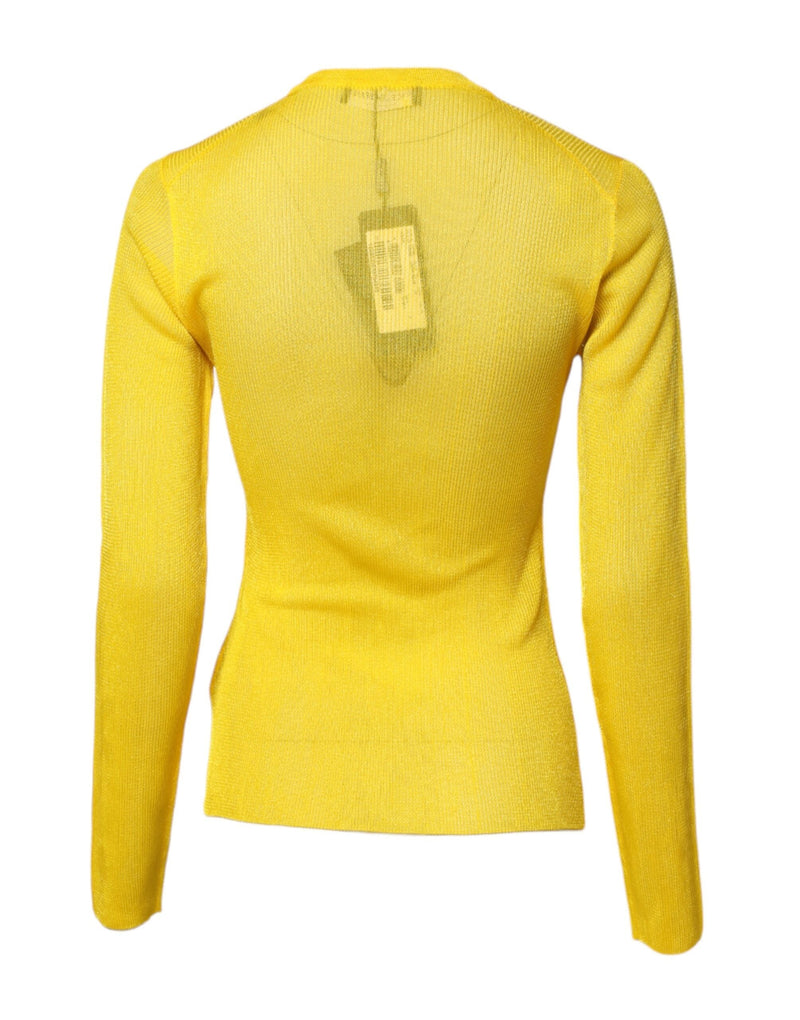 Yellow Polyester Women Pullover Top Sweater Dolce & Gabbana