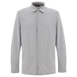 Gray Cotton Shirt Corneliani