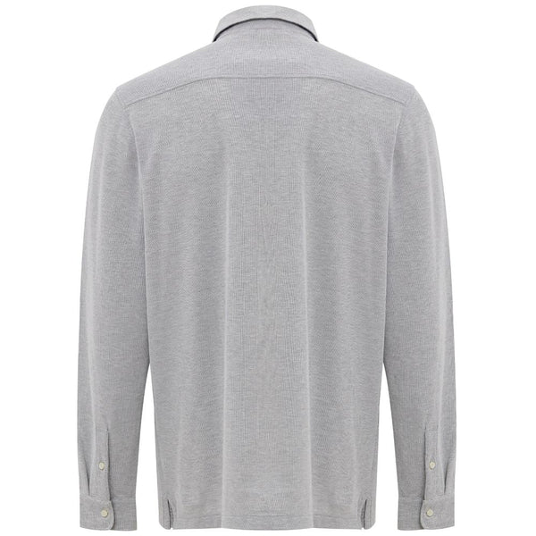Gray Cotton Shirt Corneliani
