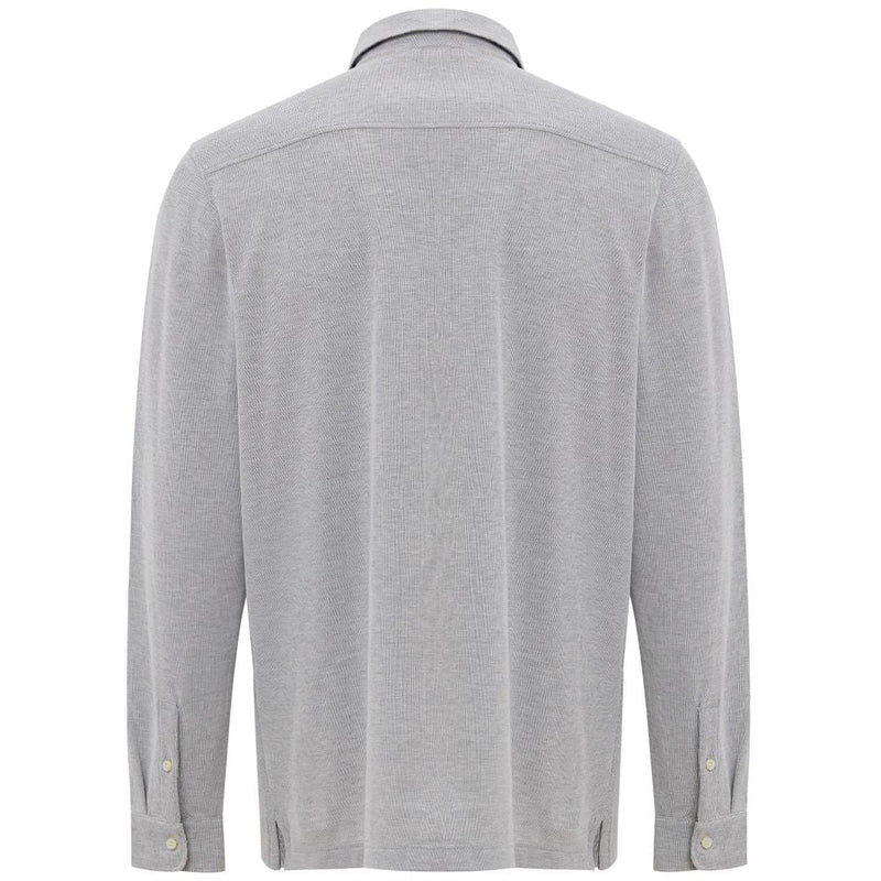 Gray Cotton Shirt Corneliani