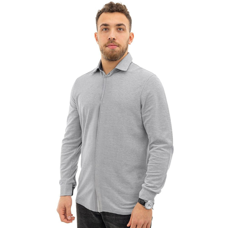 Gray Cotton Shirt Corneliani