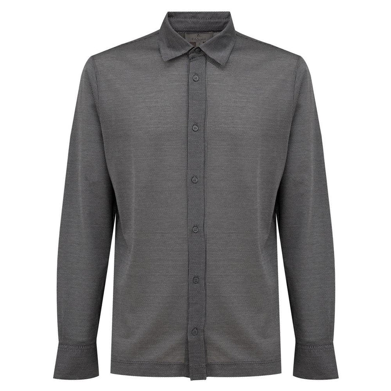 Gray Cotton Shirt Canali
