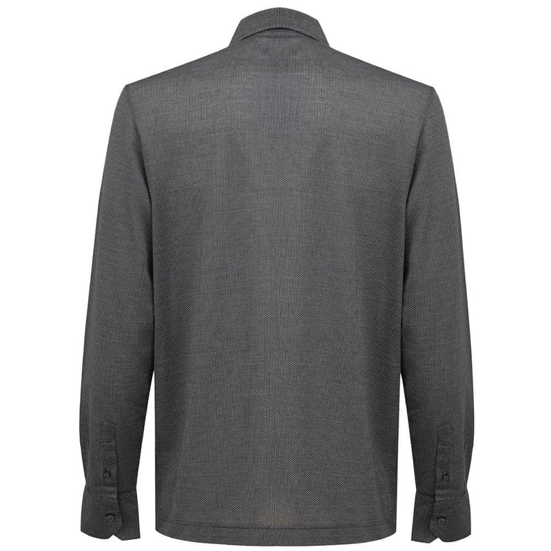 Gray Cotton Shirt Canali