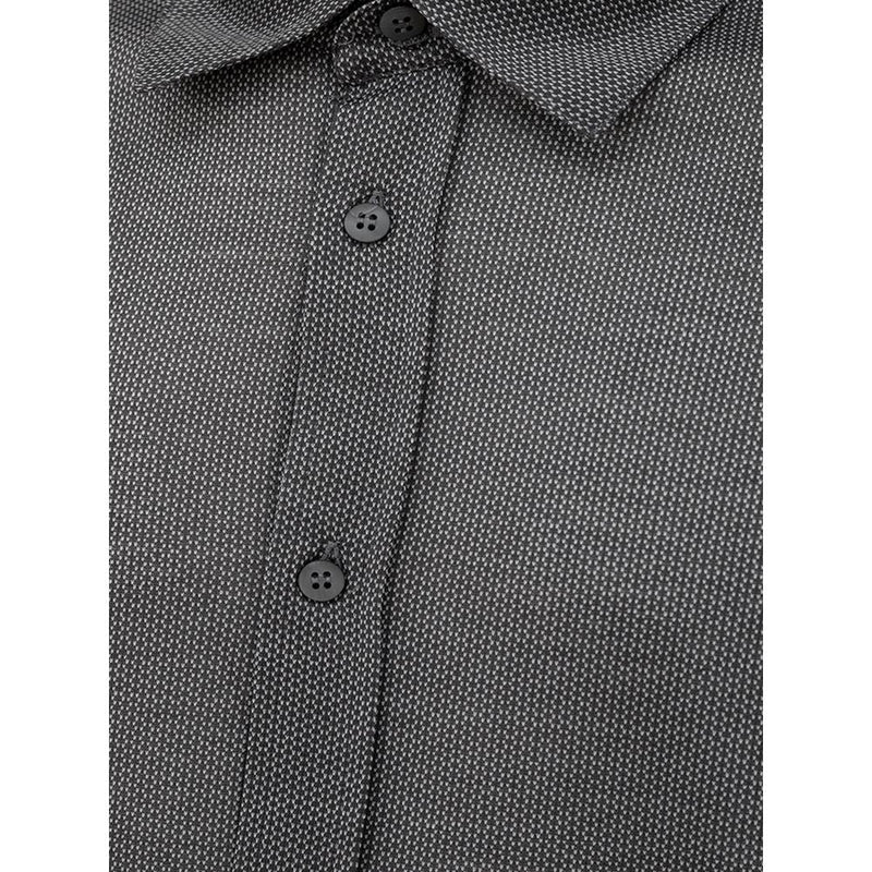 Gray Cotton Shirt Canali
