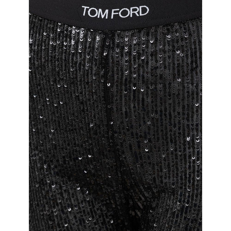 Black Polyester Joggers Workout Pant Tom Ford