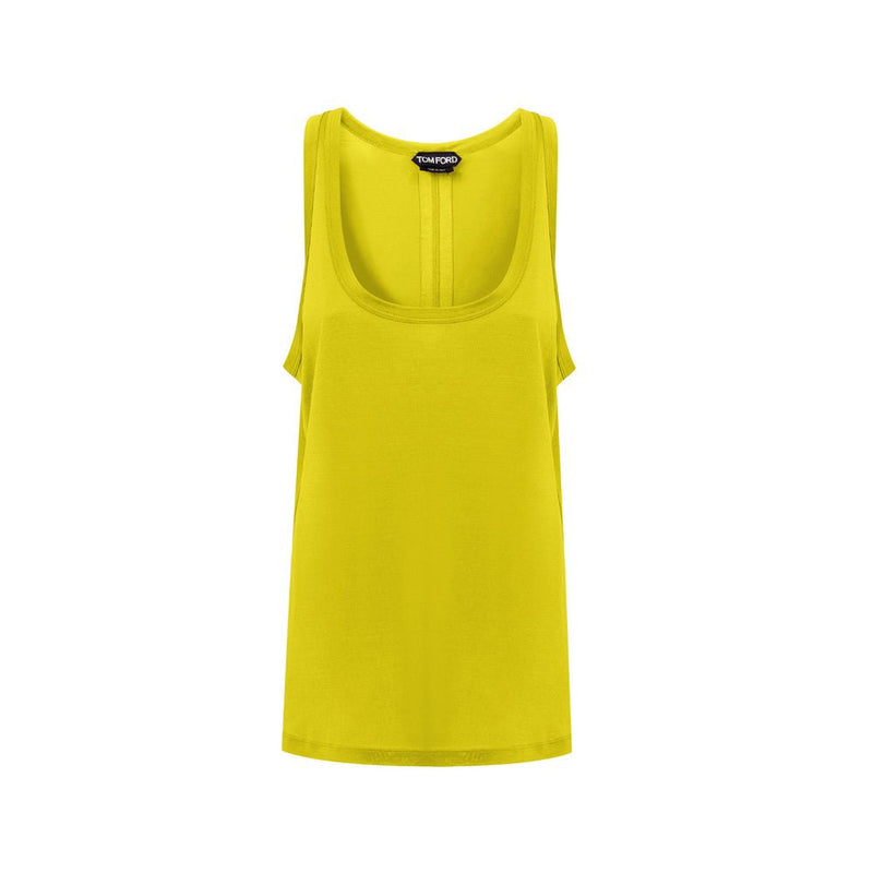 Yellow Silk Tank Top Tom Ford