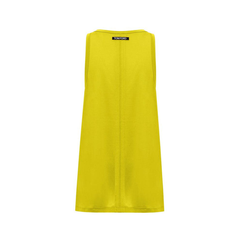 Yellow Silk Tank Top Tom Ford