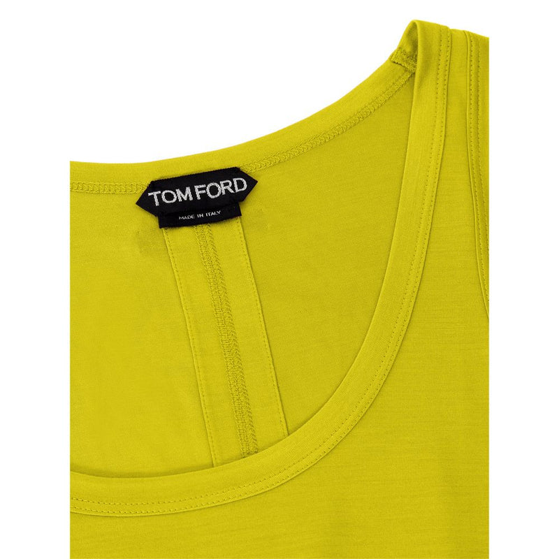Yellow Silk Tank Top Tom Ford