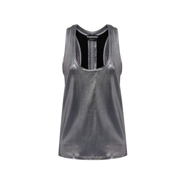 Gray Viscose Tank Top Tom Ford