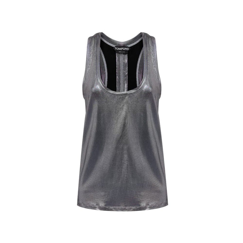 Gray Viscose Tank Top Tom Ford