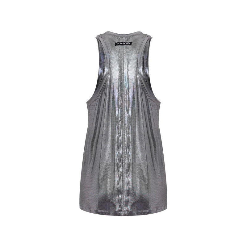 Gray Viscose Tank Top Tom Ford