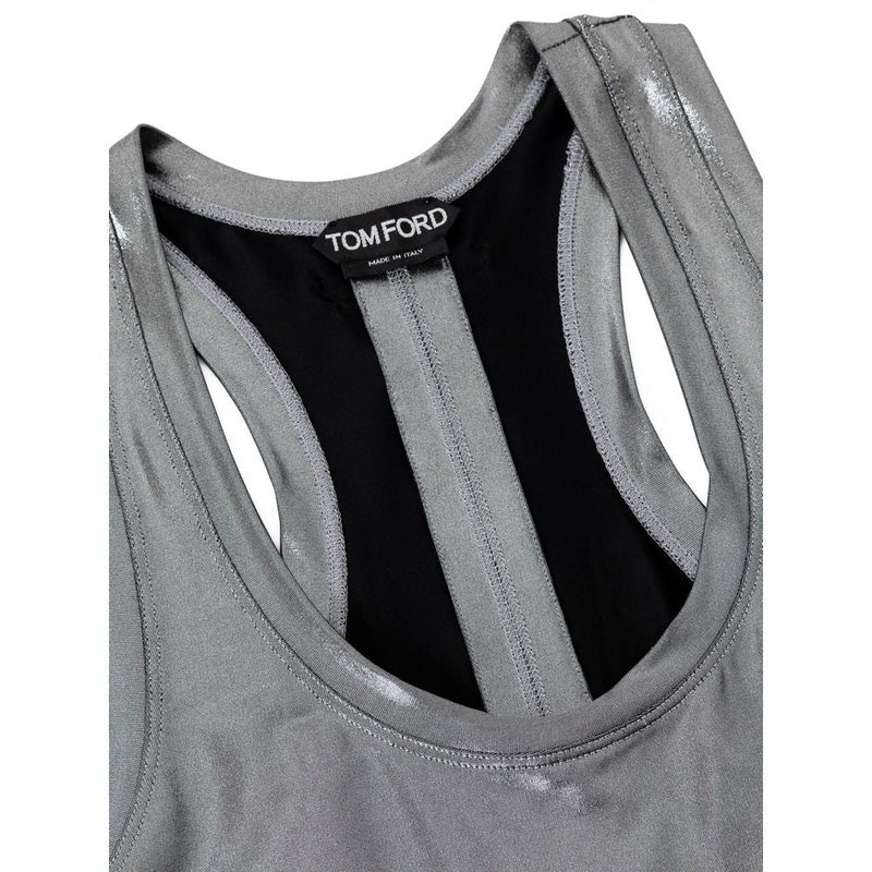 Gray Viscose Tank Top Tom Ford