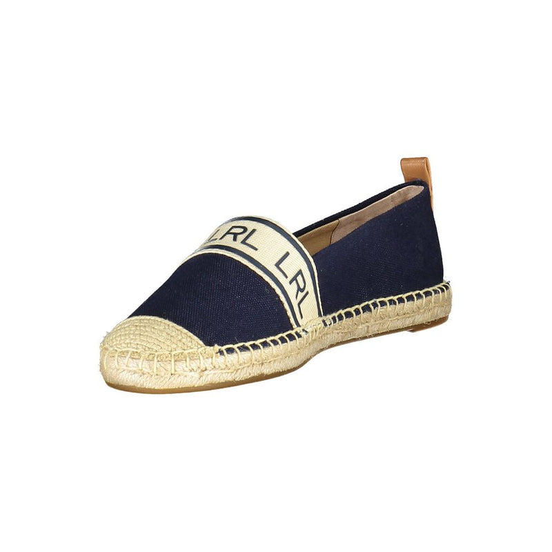Blue Polyester Flat Shoe Ralph Lauren