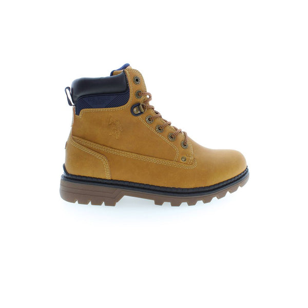 Beige Polyester Men Boot U.S. POLO ASSN.