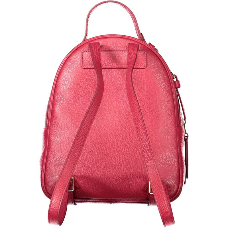 Red Leather Women Backpack Coccinelle