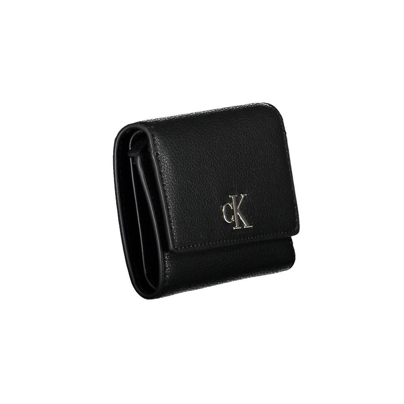 Black Polyester Women Wallet Calvin Klein