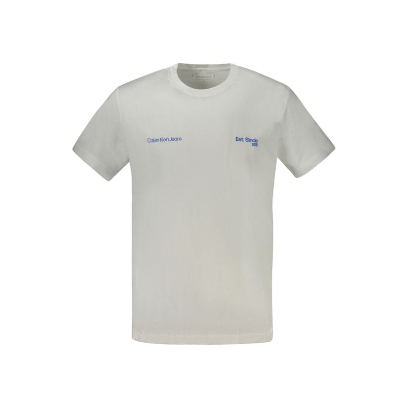 White Cotton Men T-Shirt Calvin Klein