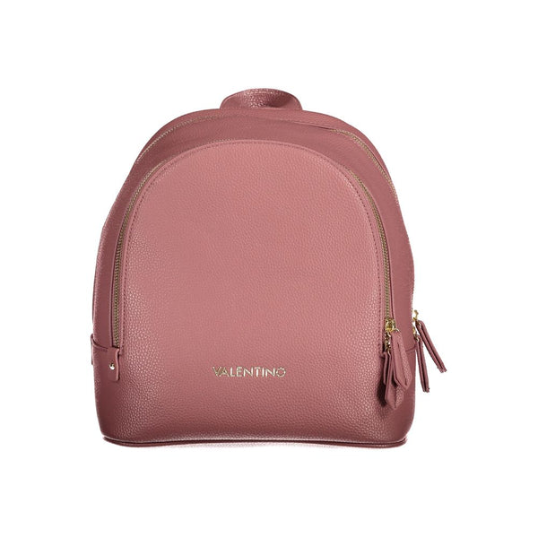 Pink Polyethylene Backpack Valentino Bags