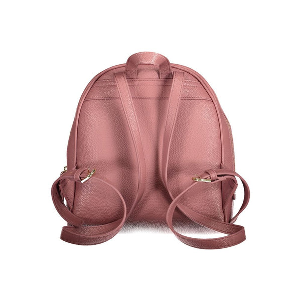 Pink Polyethylene Backpack Valentino Bags