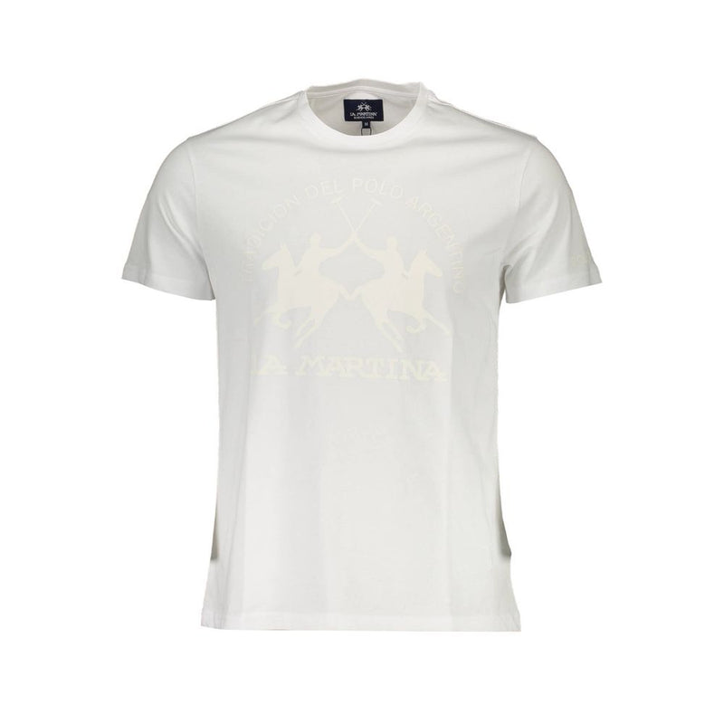 White Cotton Men T-Shirt La Martina
