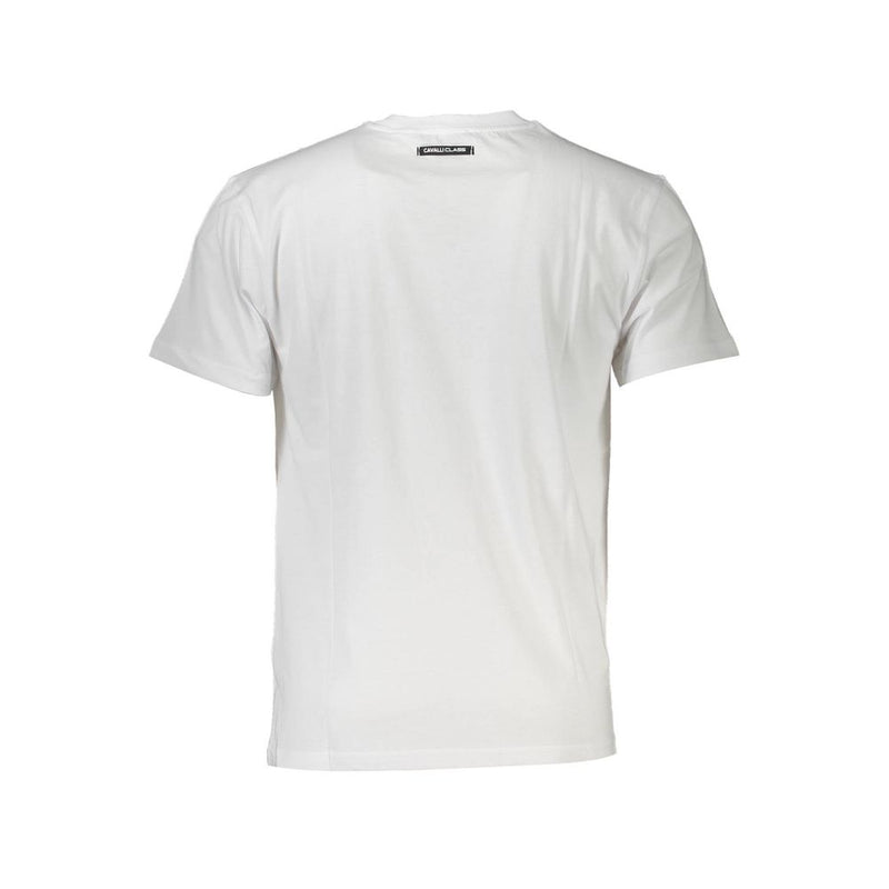 White Cotton Men T-Shirt Cavalli Class