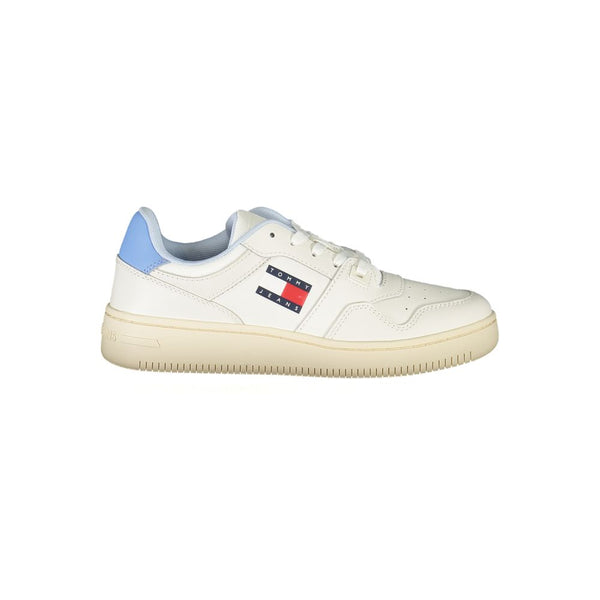White Leather Women Sneaker Tommy Hilfiger
