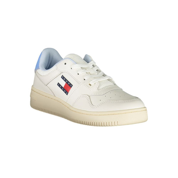White Leather Women Sneaker Tommy Hilfiger