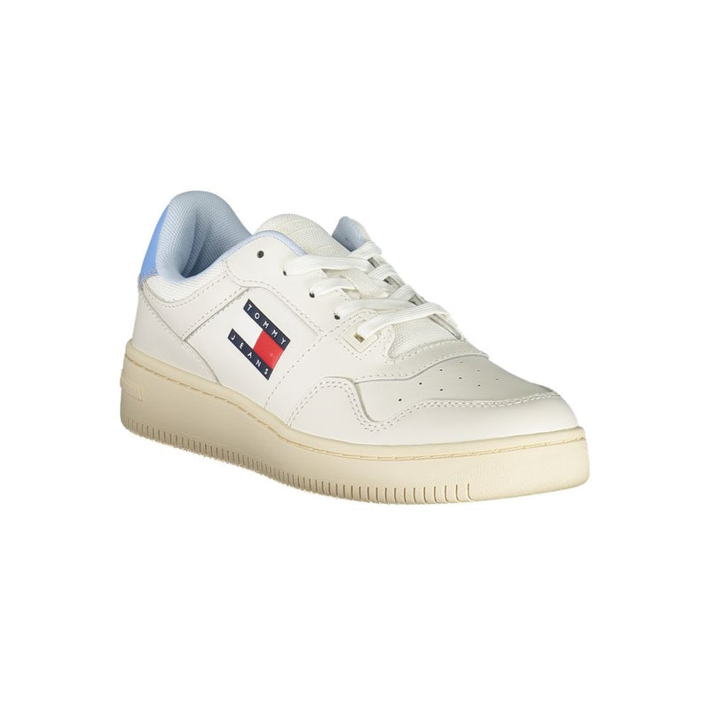 White Leather Women Sneaker Tommy Hilfiger
